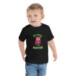 red monster Toddler Short Sleeve Tee – front view