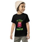 red monster Toddler Short Sleeve Tee – front view