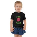 red monster Toddler Short Sleeve Tee – front view