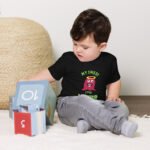 red monster Toddler Short Sleeve Tee – front view