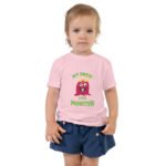 red monster Toddler Short Sleeve Tee – front view