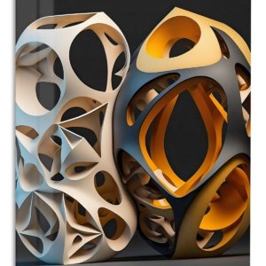 Openwork Organic Forms – Premium Metal Wall Art