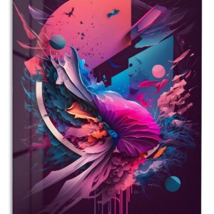 Celestial Bloom Drift – Premium Metal Wall Art