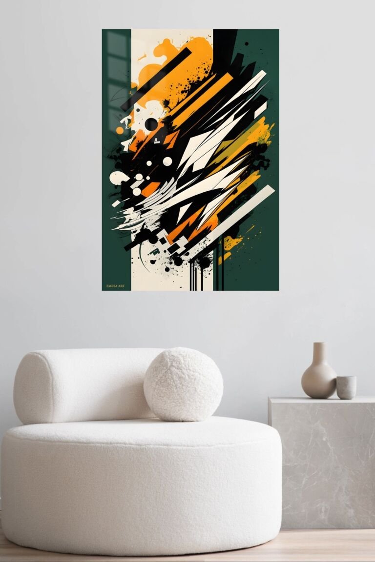 Bedroom metal wall art idea