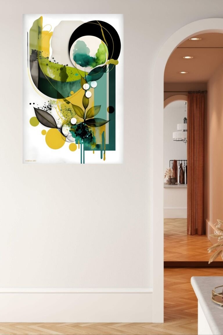 ZEYRO metal print in a bright hallway