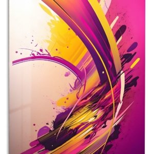Electric Magenta Motion – Premium Metal Wall Art