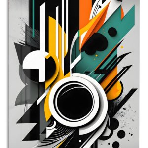 Orbiting Geometry – Premium Metal Wall Art