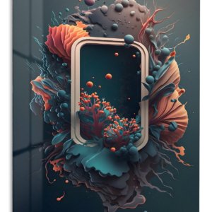 Coral Portal Reverie – Premium Metal Wall Art