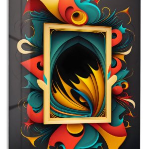 Radiant Spiral Frame – Premium Metal Wall Art