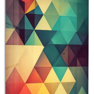 Prismatic Triangle Mosaic – Premium Metal Wall Art