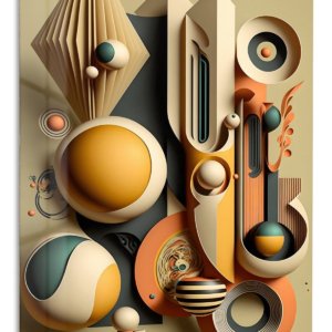 Celestial Geometric Balance – Premium Metal Wall Art