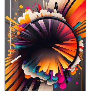 Radiant Eclipse Burst – Premium Metal Wall Art
