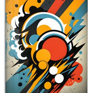 Orbit Burst Abstract – Premium Metal Wall Art