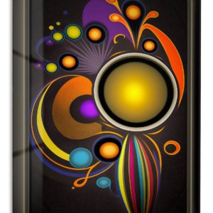 Orbiting Sunburst Abstraction – Premium Metal Wall Art