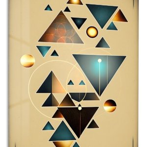 Celestial Triangle Balance – Premium Metal Wall Art