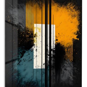 Amber Axis – Premium Metal Wall Art