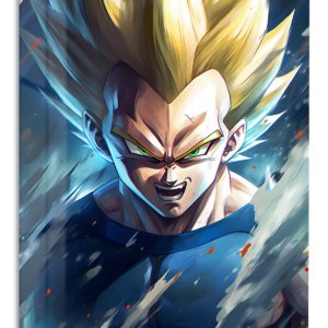 Golden Aura Warrior – Premium Metal Wall Art