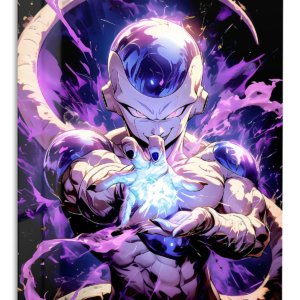 Cosmic Energy Fighter – Premium Metal Wall Art