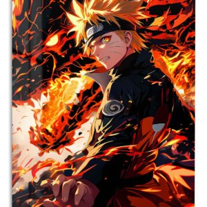 Blazing Spiral Headband Warrior – Premium Metal Wall Art