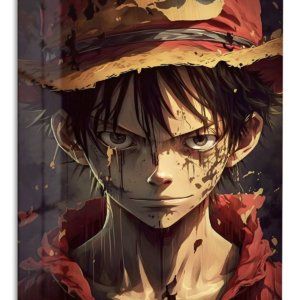 Weathered Straw Hat Adventurer – Premium Metal Wall Art