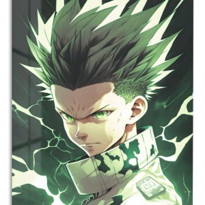 Windblown Shrine Maiden Portrait – Premium Metal Wall Art