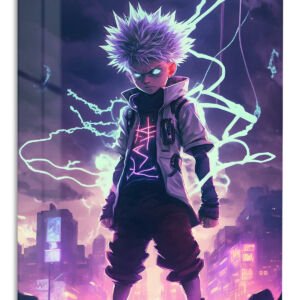 Shattered Yellow Electric Mouse – Premium Metal Wall Art