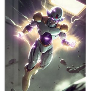 Lightning Armored Warrior – Premium Metal Wall Art