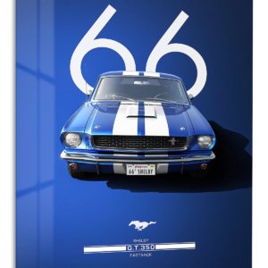 1966 Blue Shelby GT350 – Premium Metal Wall Art