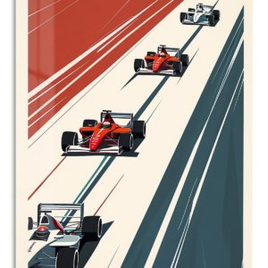 Open-Wheel Racing Grid – Premium Metal Wall Art