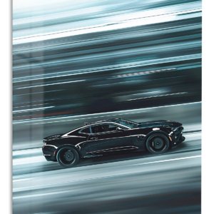 Midnight Velocity Coupe – Premium Metal Wall Art
