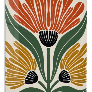 Three Bloom Botanical – Premium Metal Wall Art