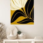 Midnight Botanical Silhouette metal wall art print, view 4