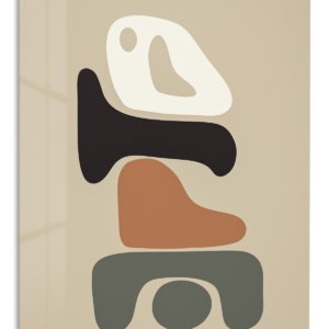 Earth Tone Balance – Premium Metal Wall Art