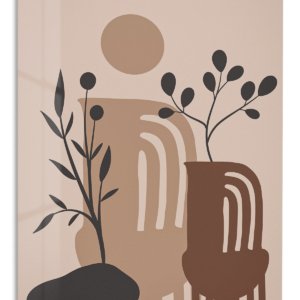 Earthy Botanical Archways – Premium Metal Wall Art
