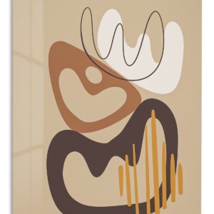 Earthy Abstract Flow – Premium Metal Wall Art