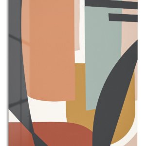 Earth Tone Abstract Arches – Premium Metal Wall Art
