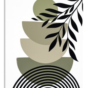 Olive Branch and Arches – Premium Metal Wall Art