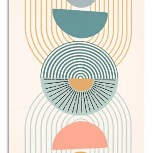 Stacked Arches and Sunbursts – Premium Metal Wall Art