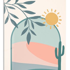 Desert Sun Arch – Premium Metal Wall Art