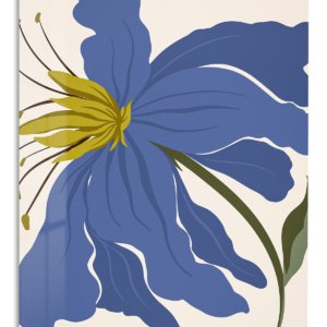 Indigo Bloom – Premium Metal Wall Art