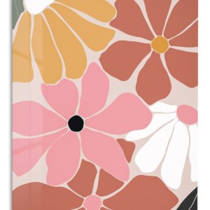 Terracotta Garden Blooms – Premium Metal Wall Art