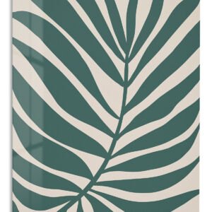Deep Green Tropical Leaf – Premium Metal Wall Art
