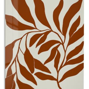 Rust Botanical Silhouette – Premium Metal Wall Art