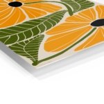 Marigold Bloom Botanical metal wall art print, view 2