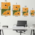 Marigold Bloom Botanical metal wall art print, view 6