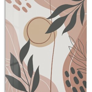 Earthy Botanical Shapes – Premium Metal Wall Art