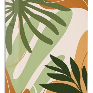 Abstract Tropical Foliage – Premium Metal Wall Art