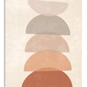 Earthy Stacked Arches – Premium Metal Wall Art