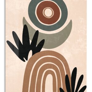 Earthy Abstract Botanicals – Premium Metal Wall Art