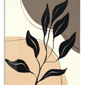 Midnight Botanical Silhouette – Premium Metal Wall Art